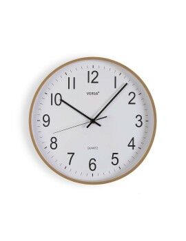 Reloj de Pared Versa Plástico Cuarzo Madera MDF 5 x 35 x 35 cm