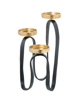 Candelabro Alexandra House Living Negro Aluminio