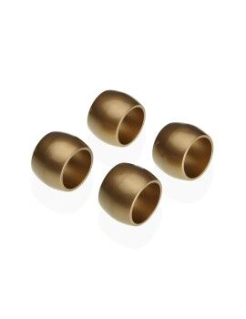 Argola de guardanapo Versa Polipropileno 4,7 x 3,2 x 4,7 cm Dourado 4 Peças