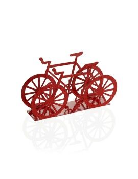 Porta-guardanapos Versa Vermelho Metal Cerâmica Aço Ferro 4,5 x 9,5 x 16,5 cm Bicicleta