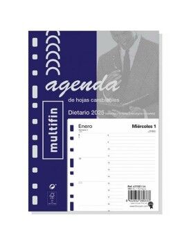 Recarga de páginas de agenda Finocam MULTIFIN 3002 2025 15,5 x 21,5 cm