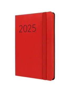 Agenda Finocam FLEXI Rojo 11,8 x 16,8 cm 2025 Lisa