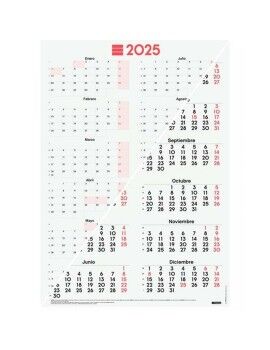 Calendario de pared Finocam Papel 2025 48,5 x 68 cm