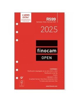 Recambio para Agenda Finocam OPEN R599 2025 11,7 x 18,1 cm