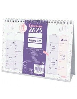 Calendário de Mesa Finocam CHIC Roxo Papel 21 x 15 cm 2025