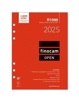 Recambio para Agenda Finocam OPEN R1099 2025 15,5 x 21,5 cm