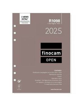 Recambio para Agenda Finocam OPEN R1098 1000 2025 15,5 x 21,5 cm