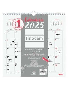 Calendario de pared Finocam CHIC Blanco Papel 2025 30 x 30 cm