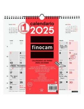 Calendario de pared Finocam Papel 2025 30 x 30 cm