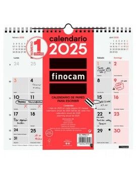 Calendario de pared Finocam Papel 2025 26,5 x 24,5 cm