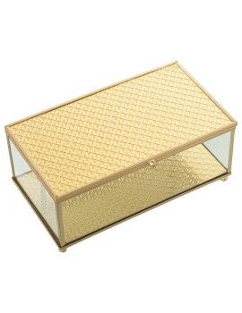 Caja-Joyero Alexandra House Living Dorado Cristal 21 x 9 x 13 cm