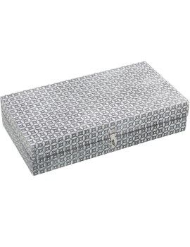 Caja-Joyero Alexandra House Living Plateado Metal 38 x 8 x 20 cm