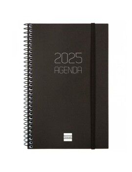 Agenda Finocam OPAQUE Negro 11,7 x 18,1 cm 2025