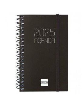 Agenda Finocam OPAQUE Negro Mini 7,9 x 12,7 cm 2025