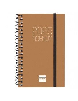 Agenda Finocam OPAQUE Castanho Mini 7,9 x 12,7 cm 2025