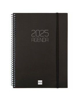 Agenda Finocam OPAQUE Negro A5 15,5 x 21,2 cm 2025