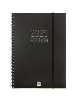 Agenda Finocam OPAQUE Negro A4 21 x 29,7 cm 2025