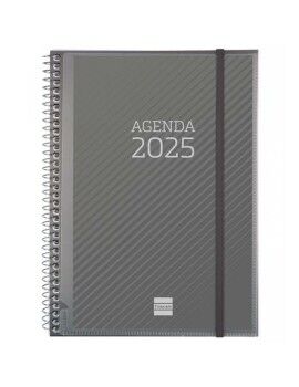 Agenda Finocam Cinzento A5 15,5 x 21,2 cm 2025