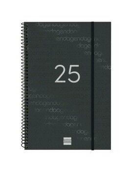 Agenda Finocam YEAR Negro 16,5 x 24,2 cm 2025