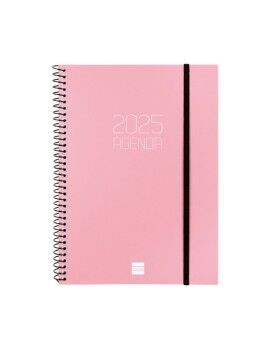 Agenda Finocam OPAQUE Cor de Rosa A5 15,5 x 21,2 cm 2025