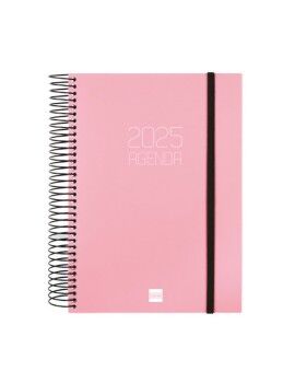 Agenda Finocam OPAQUE Cor de Rosa A5 15,5 x 21,2 cm 2025