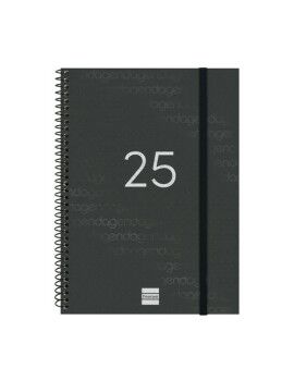 Agenda Finocam YEAR Negro A5 15,5 x 21,2 cm 2025