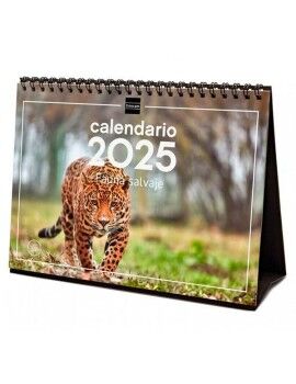 Calendário de Mesa Finocam FAUNA SALVAJE Multicolor Papel 21 x 15 cm 2025