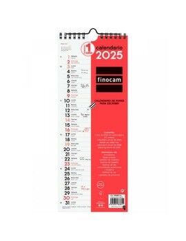 Calendario de pared Finocam Papel 2025 13 x 33 cm