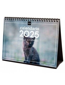 Calendário de Mesa Finocam GATITOS ENTRAÑABLES Multicolor Papel 21 x 15 cm 2025