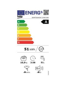 Máquina de lavar BEKO 1400 rpm 10 kg 60 cm