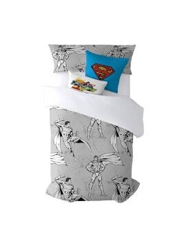 Funda Nórdica Superman Superman Gris 175 Hilos 180 x 220 cm