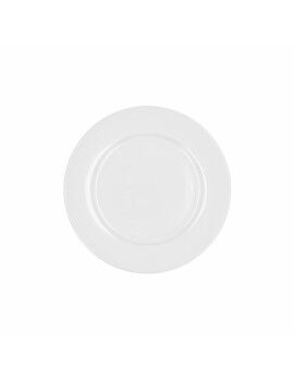 Plato de Postre Bidasoa Glacial Ala Ancha Cerámica Blanco 19 cm (12 Unidades) (Pack 12x)