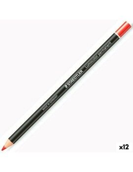 Lápices Staedtler Lumocolor Permanent Glasochrom Permanente Rojo (12 Unidades)