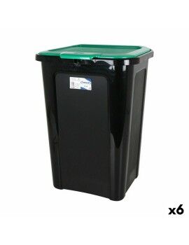 Balde de Lixo Tontarelli Coverline Verde 44 L Preto 38,5 x 34,5 x 54,5 cm (6 Unidades)