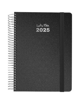 Agenda Grafoplas Metallic Preto A5 14,8 x 21 cm 2025