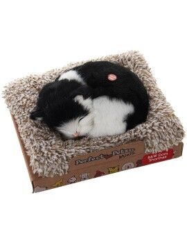 Peluche com Som Alexandra House Living Cinzento Gato 14 x 6 x 13 cm Mini