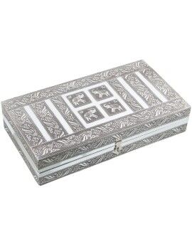 Caja-Joyero Alexandra House Living Plateado Metal 38 x 8 x 20 cm