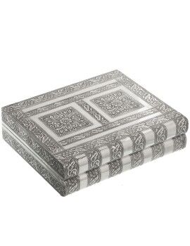 Caja-Joyero Alexandra House Living Plateado Metal 27 x 7 x 21 cm