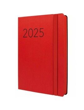 Agenda Finocam FLEXI Vermelho A5 14,8 x 21 cm 2025 Lisa