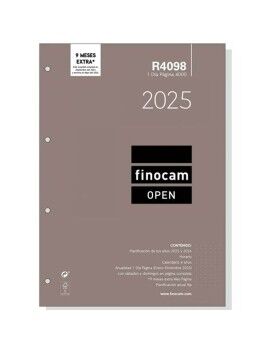 Recambio para Agenda Finocam OPEN R4098 4000 A4 2025 21 x 29,7 cm