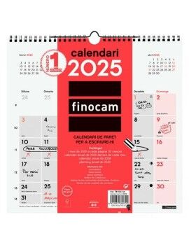 Calendario de pared Finocam Papel 2025 300 x 300 mm