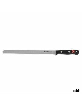 Cuchillo Jamonero Quttin Sybarite Negro Plateado 28 cm (16 Unidades)