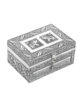 Caja-Joyero Alexandra House Living Plateado Metal 18 x 9 x 13 cm