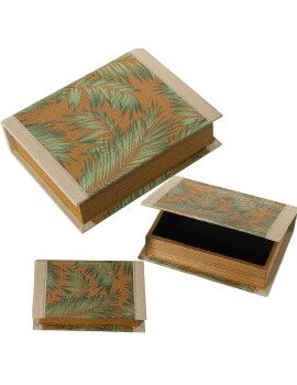 Juego de Cajas Decorativas Alexandra House Living Multicolor Madera 3 Piezas