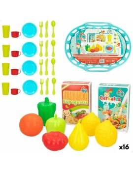 Conjunto de Alimentos de Brincar Colorbaby Equipamentos e utensílios de cozinha 34 Peças 33 Peças...