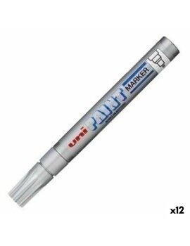 Rotulador permanente Uni-Ball PX-20 Plateado 2,8 mm (12 Unidades)