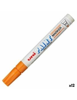 Rotulador permanente Uni-Ball PX-20 Laranja (12 Unidades)