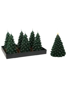 Vela LED Lifetime Verde-escuro Árvore de Natal 19 cm Efeito Chama