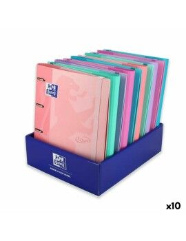 Carpeta de anillas Oxford Multicolor A4+ (10 Unidades)