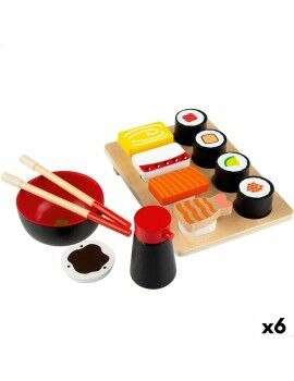 Jogo de madeira Woomax Sushi 14 Partes (6 Unidades)